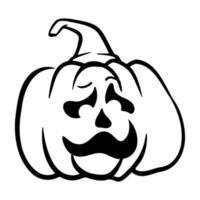 halloween pumpor jack o lyktor ansikten. pumpa ikon. skrämmande halloween pumpa. vektor