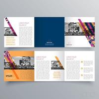trefaldig broschyrmall minimalistisk geometrisk design för företag och företag. kreativa koncept broschyr vektor mall.