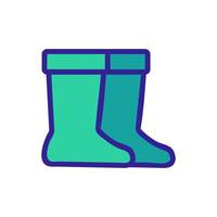 Symbolvektor für Gummistiefel. isolierte kontursymbolillustration vektor