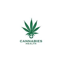 cannabis design logotyp för hälsa vektor