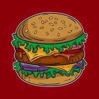 Hamburger-Vektor-Illustration vektor