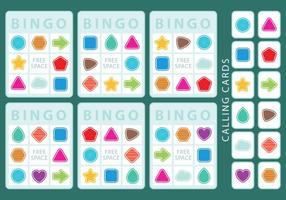 Formen Bingo Karten vektor