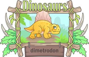 tecknad förhistorisk dinosaurie vektor