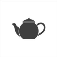 Vektorzeichen des Teekannensymbols ist auf einem weißen Hintergrund isoliert. Farbe des Teekannensymbols editierbar. vektor