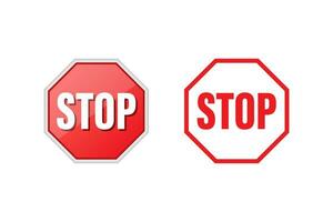 Stop-Schild-Symbol-Vektor-Design vektor