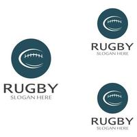 Rugby Ball American Football Symbol Vektor Logo Vorlage