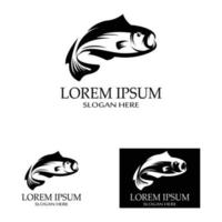 fisk abstrakt ikon design logotyp mall, kreativ vektor symbol för fiskeklubb eller onlinebutik.