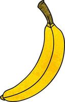 schrullige handgezeichnete Cartoon-Banane vektor