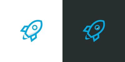 Raketenstart-Logo-Vektorvorlage vektor
