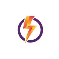 thunderbolt logotyp och symbol vektor