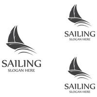 Segelboot-Logo-Vorlagenvektor