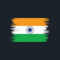 Indien flagga borste vektor. National flagga vektor