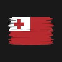 Pinselvektor der Tonga-Flagge. Nationalflagge vektor