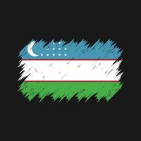 uzbekistan flaggborste. National flagga vektor