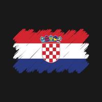 kroatiska flaggan penseldrag. National flagga vektor