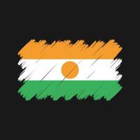Pinselstriche der Niger-Flagge. Nationalflagge vektor