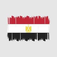 Egyptens flagga vektor. National flagga vektor