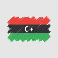 libyen flagge pinselstriche. Nationalflagge vektor