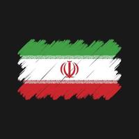penseldrag för Irans flagga. National flagga vektor
