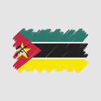 Moçambiques flagga penseldrag. National flagga vektor