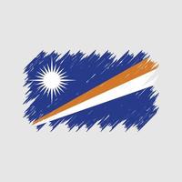 Flaggenbürste der Marshallinseln. Nationalflagge vektor