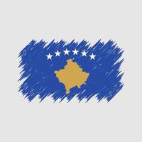 Kosovo-Flagge-Pinsel. Nationalflagge vektor