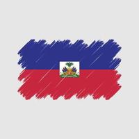 Pinselstriche der Haiti-Flagge. Nationalflagge vektor