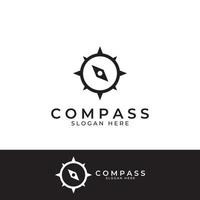 Kompass-Logo, Richtungshilfe oder Pandom. Kompass-Logo-Symbol-Vektor-Illustration-Vorlage. vektor