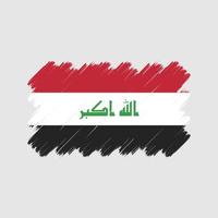 irak flagga penseldrag. National flagga vektor