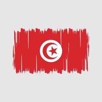 tunisien flagga vektor. National flagga vektor