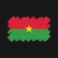 burkina faso flagge pinselstriche. Nationalflagge vektor