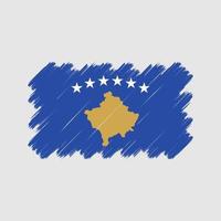 kosovo flagga penseldrag. National flagga vektor