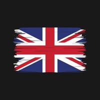 Storbritannien flagga borste vektor. National flagga vektor