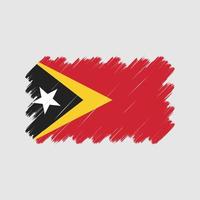 östtimor flagga penseldrag. National flagga vektor