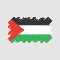 palestinska flaggan penseldrag. National flagga vektor