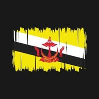 Brunei-Flaggenvektor. Nationalflagge vektor