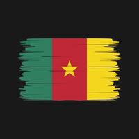 Kamerun-Flaggen-Pinsel-Vektor. Nationalflagge vektor