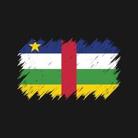 Bürste der zentralafrikanischen Flagge. Nationalflagge vektor