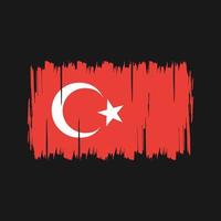 Turkiet flagga vektor. National flagga vektor