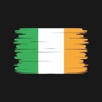 Irland flagga borste vektor. National flagga vektor