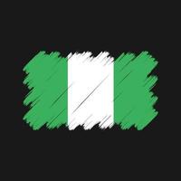 Pinselstriche der Nigeria-Flagge. Nationalflagge vektor