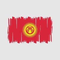 kirgizistans flagga vektor. National flagga vektor