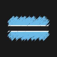 Botswana-Flagge-Pinsel. Nationalflagge vektor