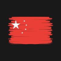 Pinselvektor mit chinesischer Flagge. Nationalflagge vektor