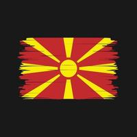 norra makedonien flagga borste vektor. National flagga vektor