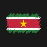 surinam flaggborste. National flagga vektor