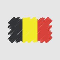 belgische flagge pinselstriche. Nationalflagge vektor