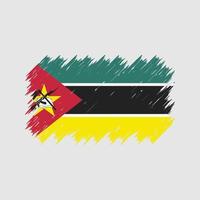 moçambique flagga borste. National flagga vektor