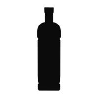 Vektor-Flasche Kunststoff-Symbol Vektor-Silhouette schwarze Farbe vektor