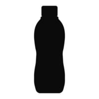 Flasche Plastiksymbol schwarze Farbe vektor